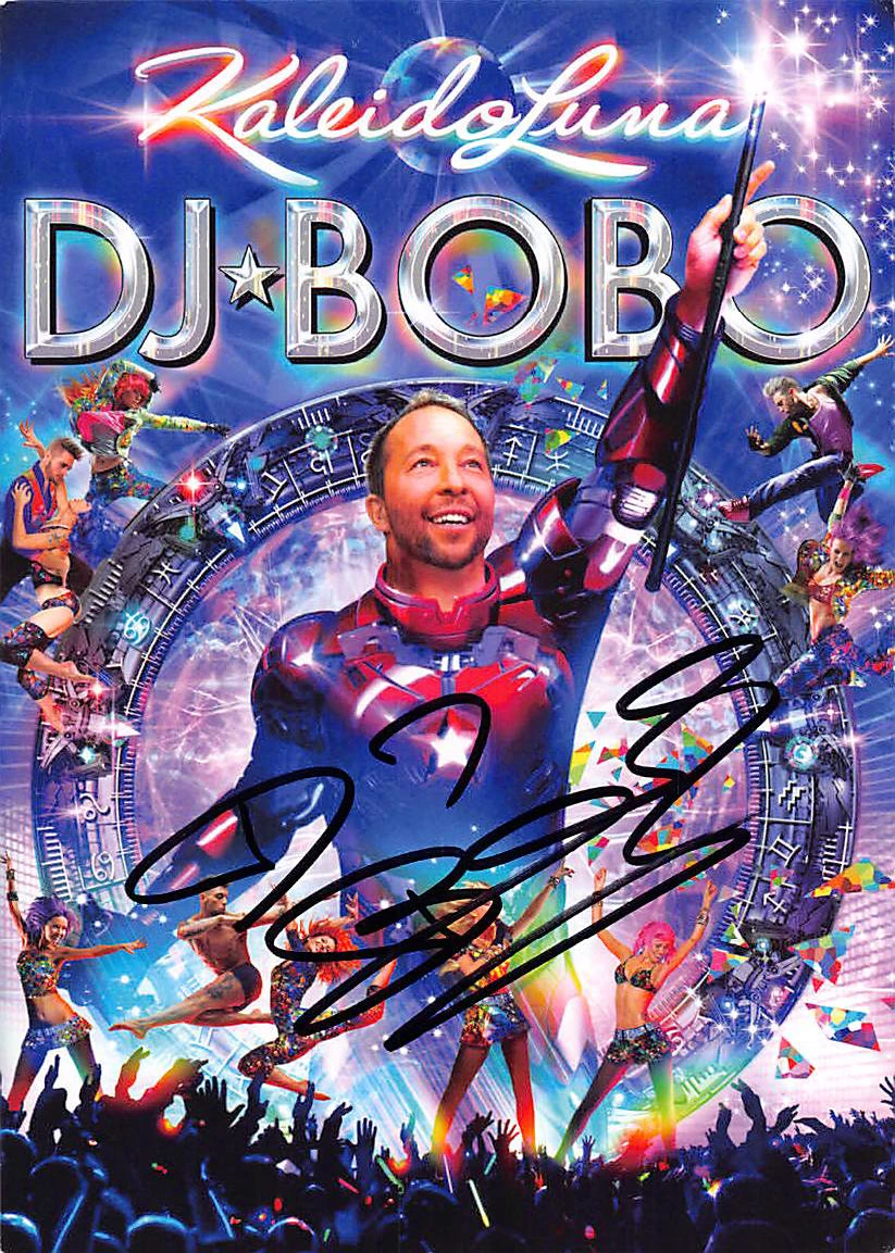 Autogrammkarte DJ BoBo – Kaleidoluna Tour 2019