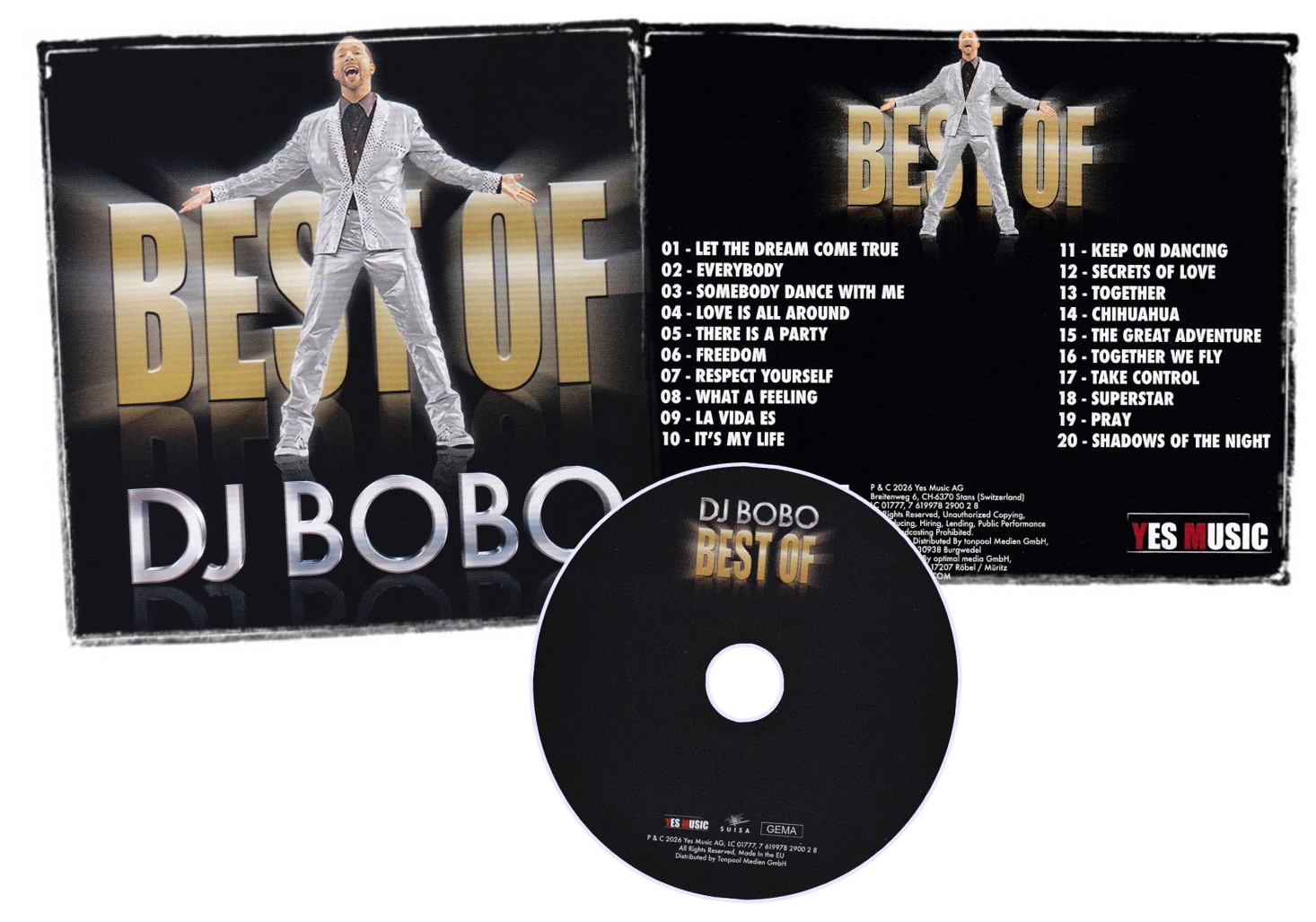 Das Album Best Of (2026) - Cover, Rückseite und die CD